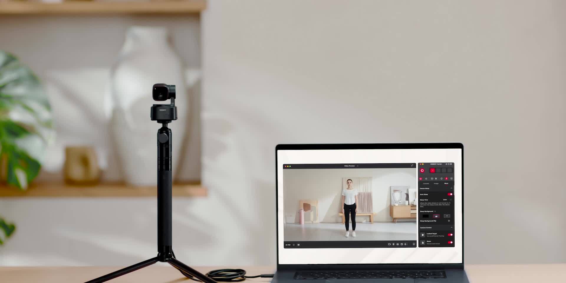 OBSBOT Tiny 2 Lite - AI-Powered 4K PTZ Webcam